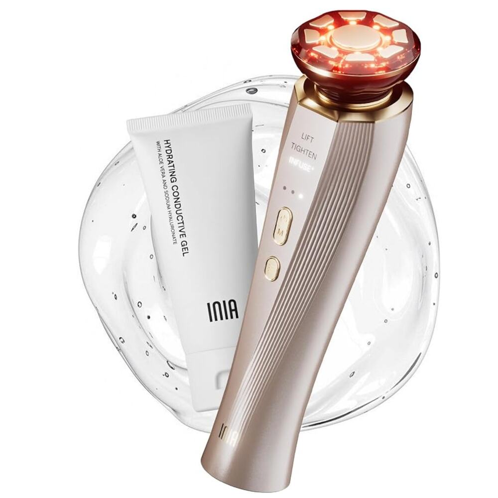 INIA FLARE 3-in-1 Red Light Microcurrent Facial Beauty Device + Gel - Picture 2 of 8